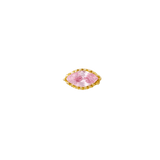 Marquis – 14K Gold Scalloped Birthstone Threadless End - piercing - zone.com