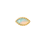 Marquis – 14K Gold Scalloped Birthstone Threadless End - piercing - zone.com