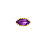 Marquis – 14K Gold Scalloped Birthstone Threadless End - piercing - zone.com