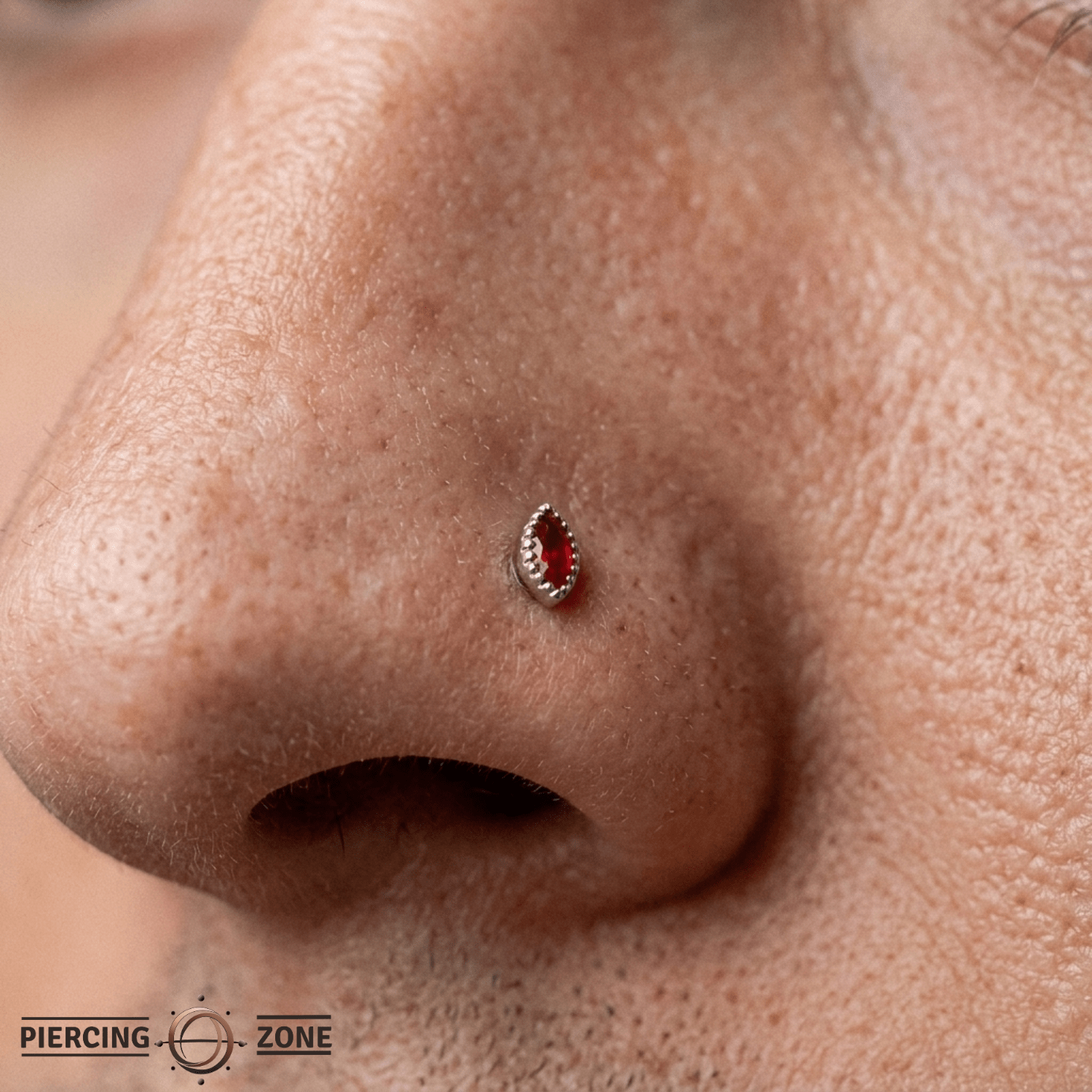 Marquis – Marquise Birthstone Bezel – 14K Gold Threadless End - piercing - zone.com