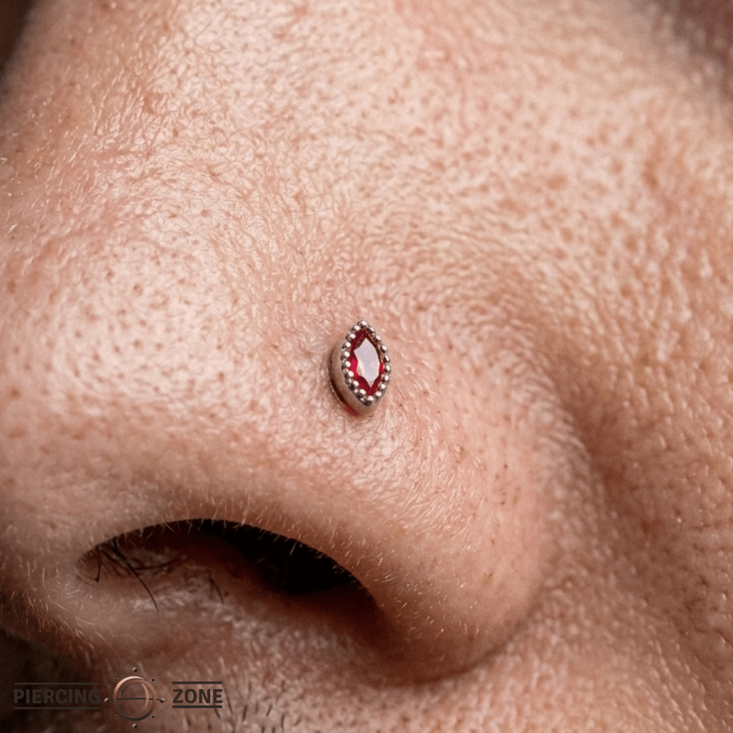 Marquis – Marquise Birthstone Bezel – 14K Gold Threadless End - piercing - zone.com