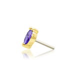 Marquise – 14K Gold Prong - Set Threadless End - piercing - zone.com