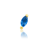 Marquise – 14K Gold Prong - Set Threadless End - piercing - zone.com