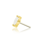 Marquise – 14K Gold Prong - Set Threadless End - piercing - zone.com