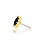Marquise – 14K Gold Prong - Set Threadless End - piercing - zone.com