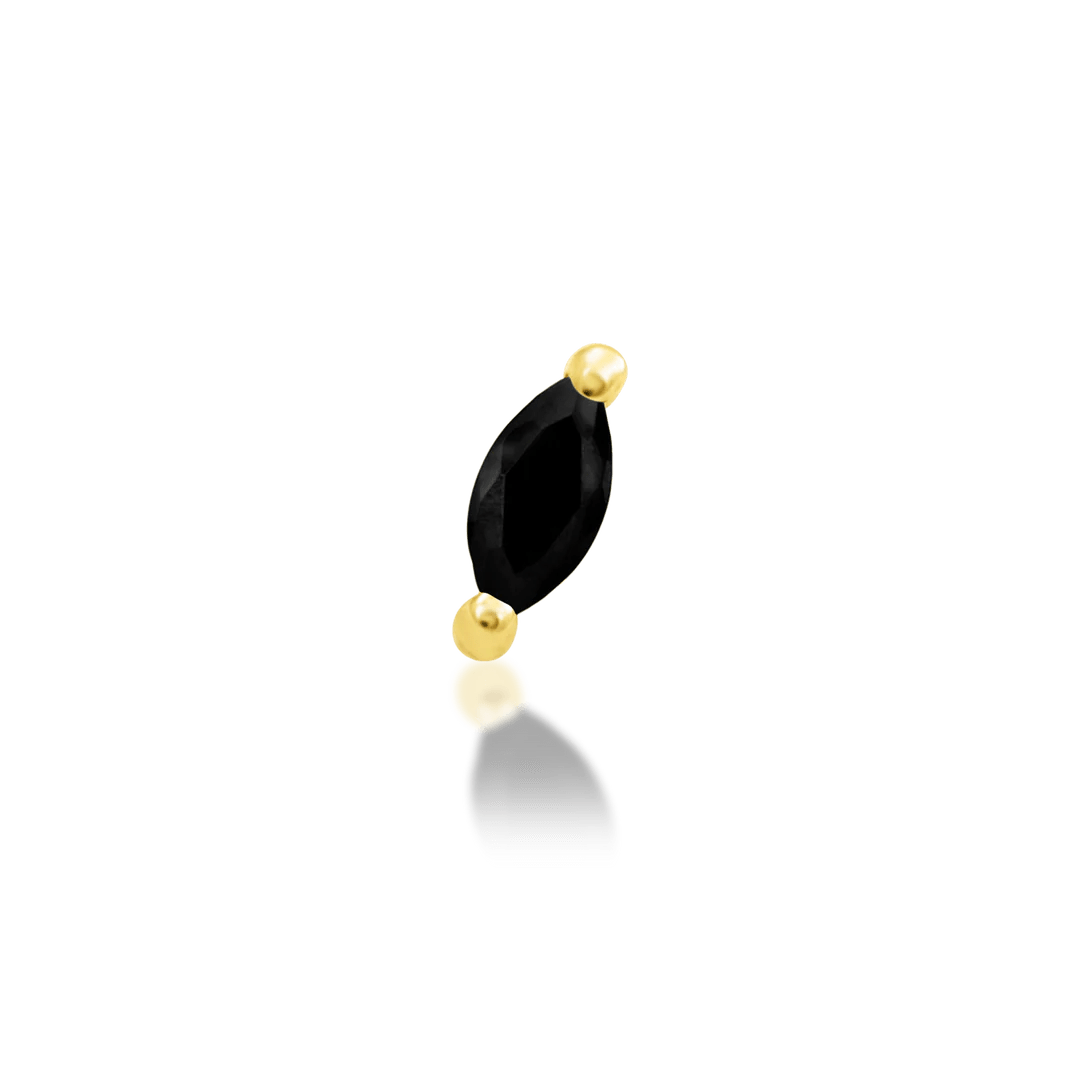 Marquise – 14K Gold Prong - Set Threadless End - piercing - zone.com