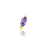 Marquise – 14K Gold Prong - Set Threadless End - piercing - zone.com
