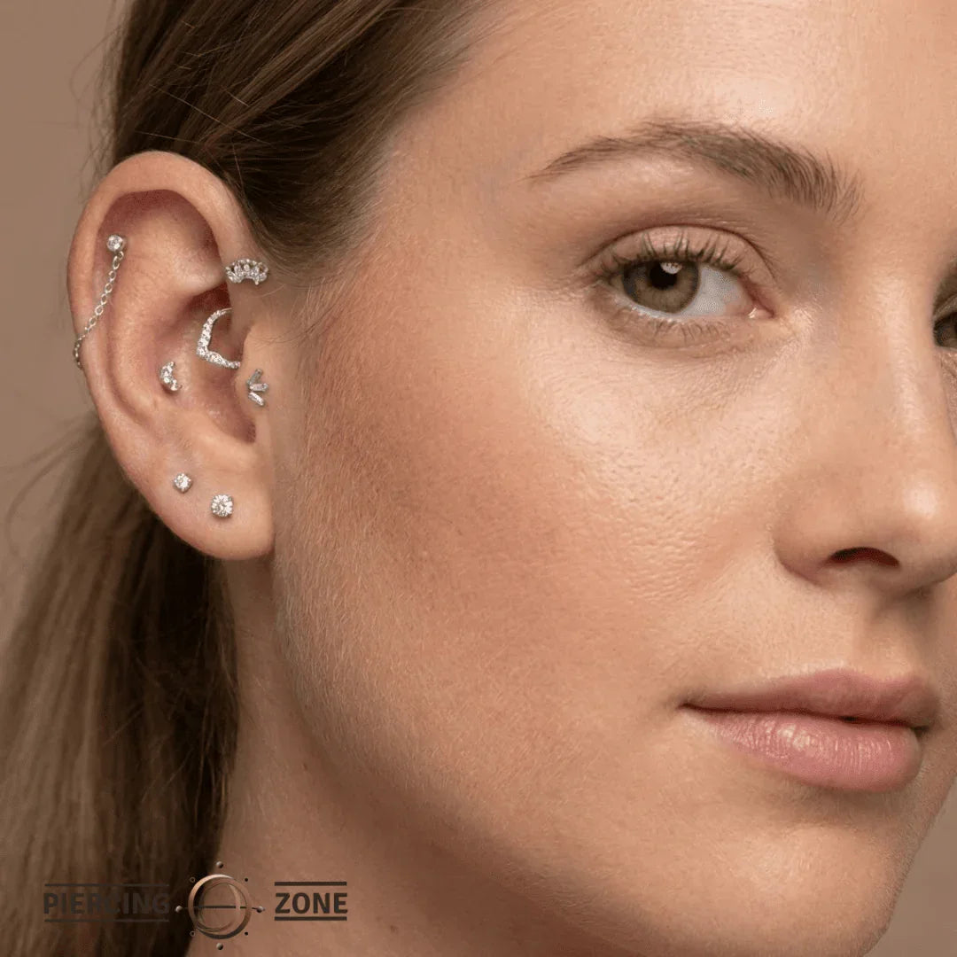 Marquise Beauty – 14K Gold Threadless/Threaded End - piercing - zone.com