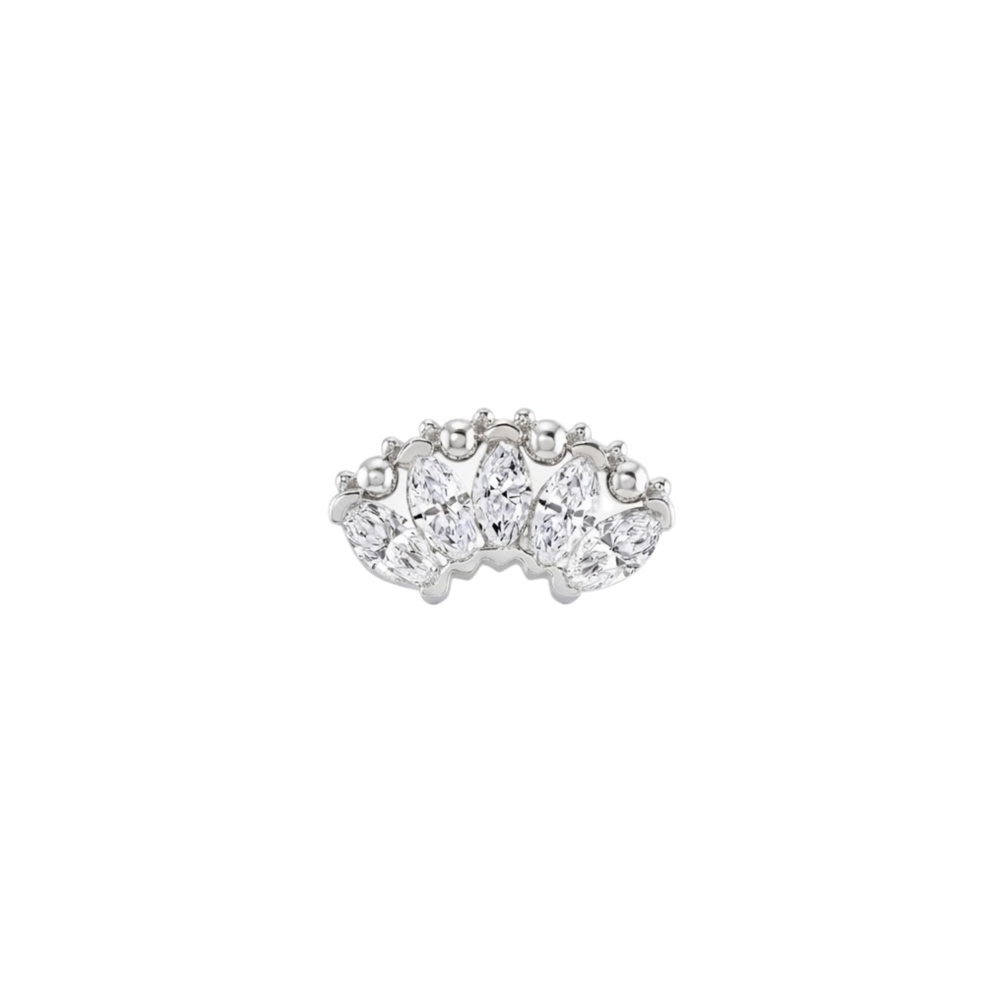 Marquise Beauty – 14K Gold Threadless/Threaded End