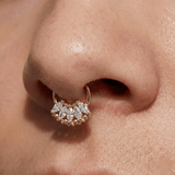 Marquise Beauty Seamless Ring – 14K Gold Five - Marquise Design - piercing - zone.com