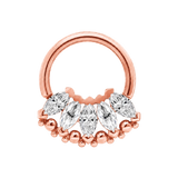 Marquise Beauty Seamless Ring – 14K Gold Five-Marquise Design
