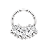 Marquise Beauty Seamless Ring – 14K Gold Five-Marquise Design
