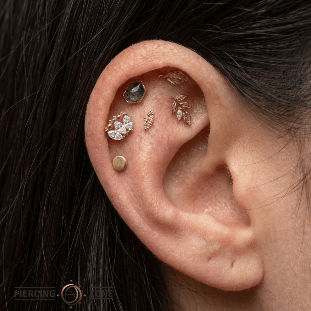Marquise Beauty Small – 14K Gold Threadless/Threaded End - piercing - zone.com