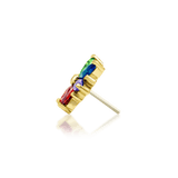 Marsha – 14K Gold Multicolor CZ Threadless End - piercing - zone.com