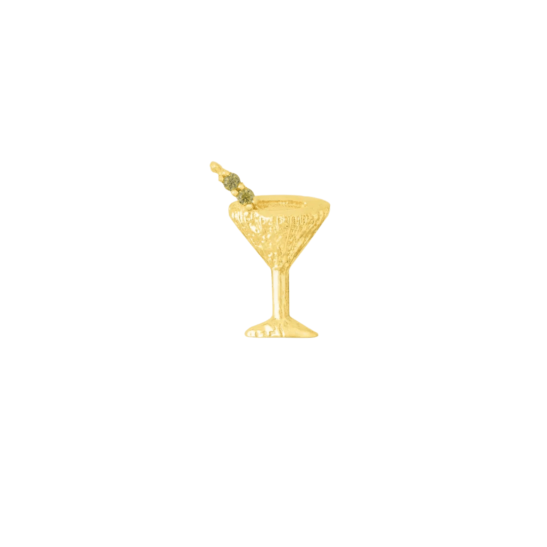 Martini – 14K Gold Threadless/Threaded End - piercing - zone.com