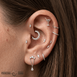Martini – 14K Gold Threadless/Threaded End - piercing - zone.com