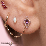 Marvella – 14K Gold Threadless/Threaded End - piercing - zone.com