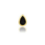 Mary – 14K Gold Pear - Cut CZ Threadless End - piercing - zone.com