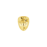 Mask – 14K Gold Threadless & Threaded End - piercing - zone.com