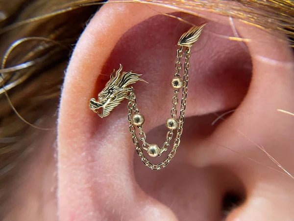 1976 Dragon – 14K Gold Threadless End