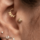 Melanie – 14K Gold Threadless/Threaded End - piercing - zone.com