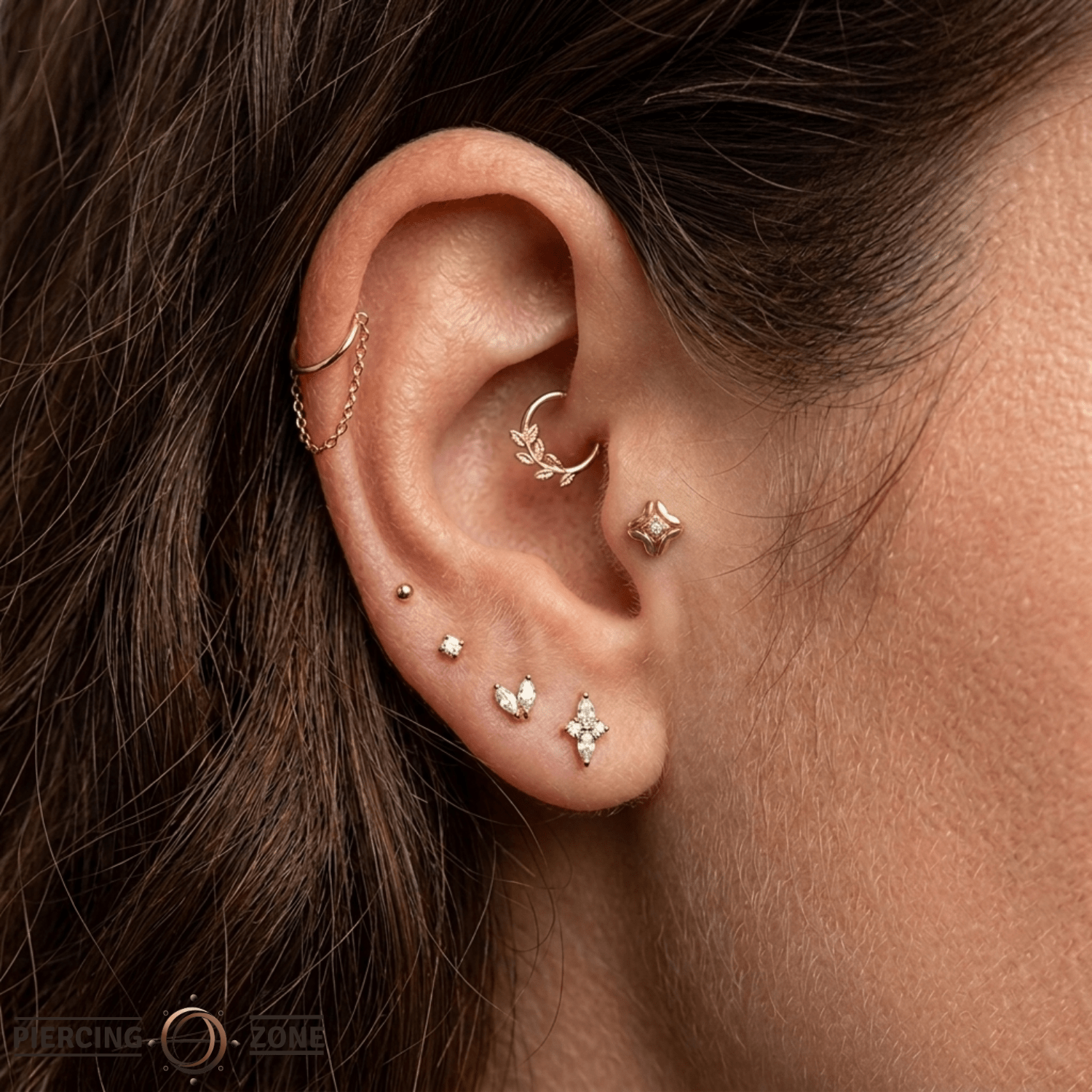Melanie – 14K Gold Threadless/Threaded End - piercing - zone.com