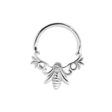Melissa Seamless Ring – 14K Gold Wide Arc with Center Gem - piercing-zone.com