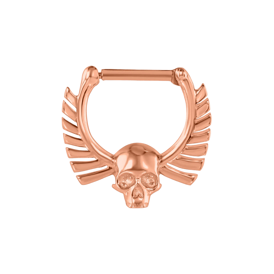 Memento Mori Straight Clicker – 14K Gold - piercing - zone.com