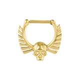 Memento Mori Straight Clicker – 14K Gold - piercing - zone.com