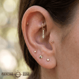 Mercer – CZ Drop Charm – 14K Gold Jewelry Accent - piercing - zone.com