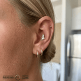 Mercury – 14K/18K Gold Multi - Stone Threadless End - piercing - zone.com