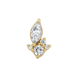 Mercury – 14K Gold Threadless/Threaded End