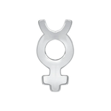 Mercury Symbol – 14K/18K Gold Flat Threadless End - piercing - zone.com