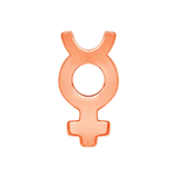 Mercury Symbol – 14K/18K Gold Flat Threadless End - piercing - zone.com