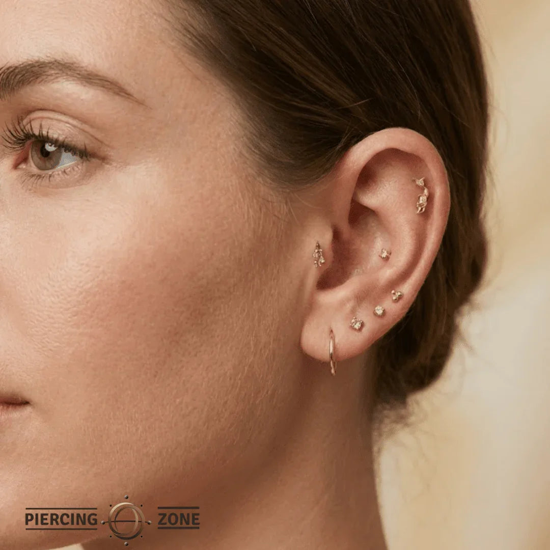 Mermaid – 14K Gold Threadless/Threaded End - piercing - zone.com
