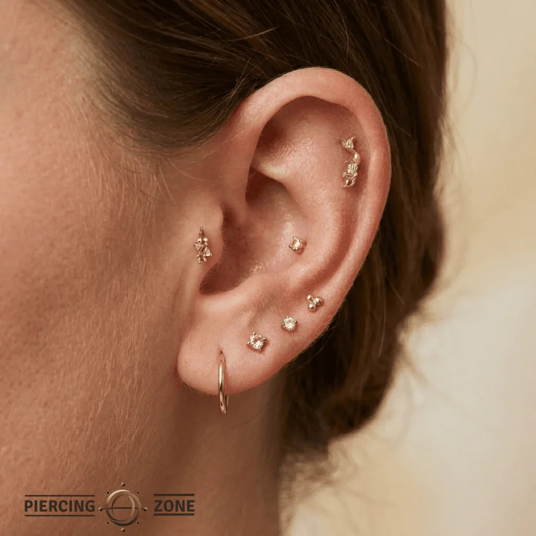 Mermaid – 14K Gold Threadless/Threaded End - piercing - zone.com