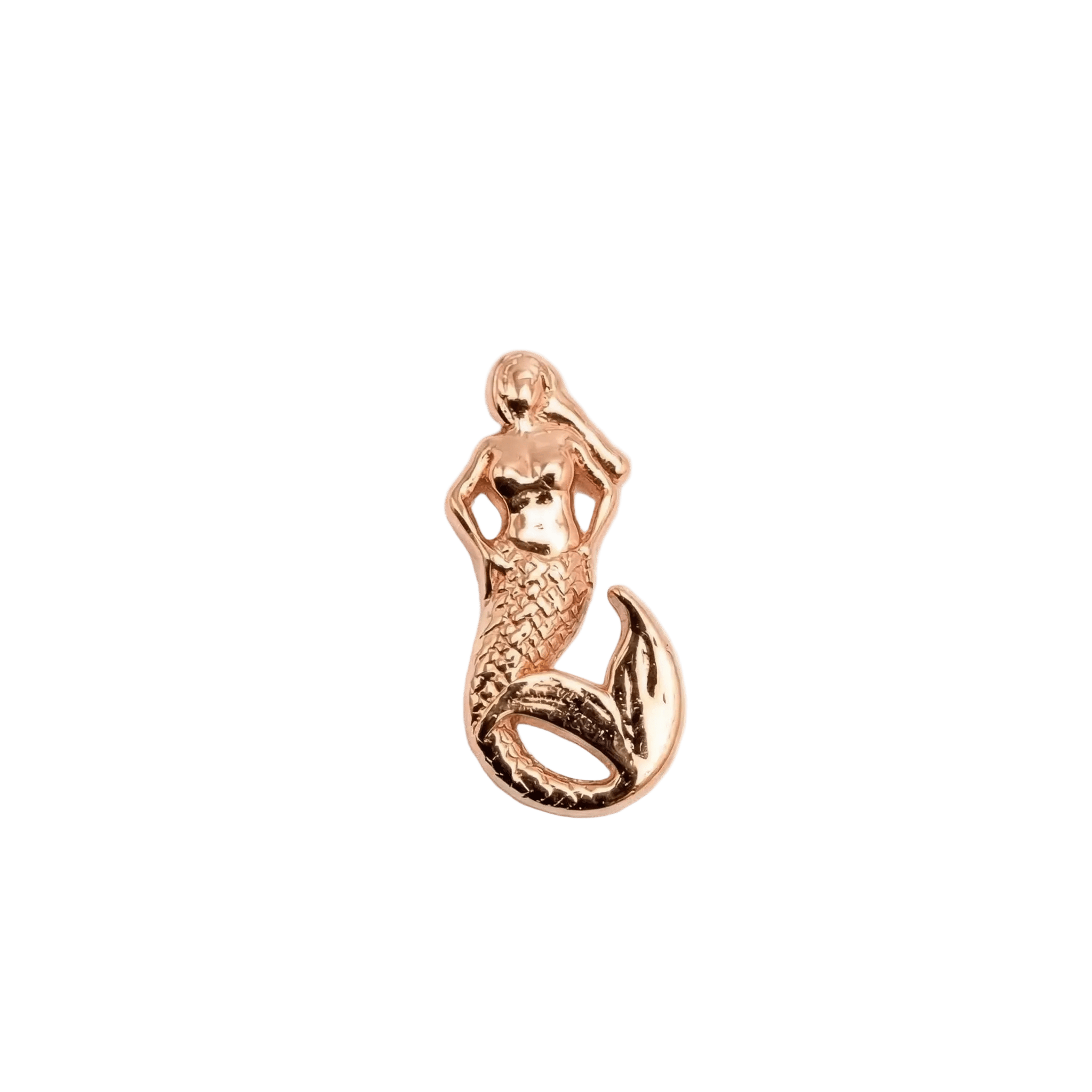 Mermaid – 14K Gold Threadless/Threaded End - piercing - zone.com