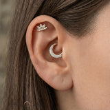 Metamorphosis – Blue Topaz Gradient – 14K Gold Clicker Ring - piercing - zone.com