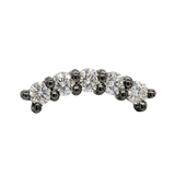 Miami - 14K Gold 5 Stone Arc Threadless/Threaded End