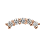 Miami - 14K Gold 5 Stone Arc Threadless/Threaded End