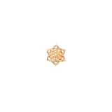 Micro Lotus Pin - 14K Gold Lotus Threadless End - piercing - zone.com