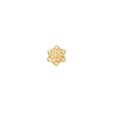 Micro Lotus Pin - 14K Gold Lotus Threadless End - piercing - zone.com