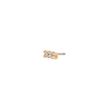 Micro Rail Pin - 14K Gold Gem Threadless End - piercing - zone.com
