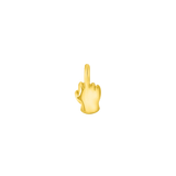 Middle Finger Emoji – 14K Gold Threadless & Threaded End - piercing - zone.com