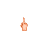 Middle Finger Emoji – 14K Gold Threadless & Threaded End - piercing - zone.com