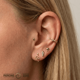 Middle Finger Emoji – 14K Gold Threadless/Threaded End - piercing - zone.com