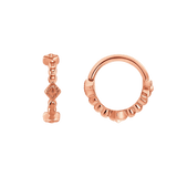 Mila Seamless Ring – 14K Gold Cup & Divot Design - piercing - zone.com