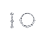 Mila Seamless Ring – 14K Gold Cup & Divot Design - piercing - zone.com