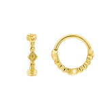 Mila Seamless Ring – 14K Gold Cup & Divot Design - piercing - zone.com