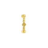 Mila Seamless Ring – 14K Gold Cup & Divot Design - piercing - zone.com